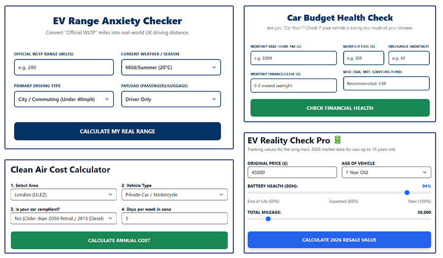 Examples of Car Tools and Calculators